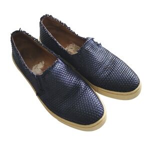 Frye Ivy Fray‎ Sneakers Shoes Woven Basket Blue Flat Womens 7M Good Condition